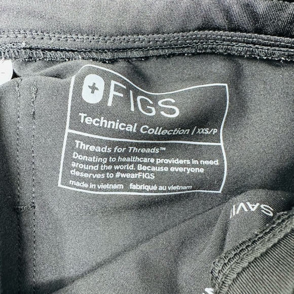 Figs Zamora Jogger Scrub Pants Black Pull On Drawstring  XXS - Picture 6 of 12